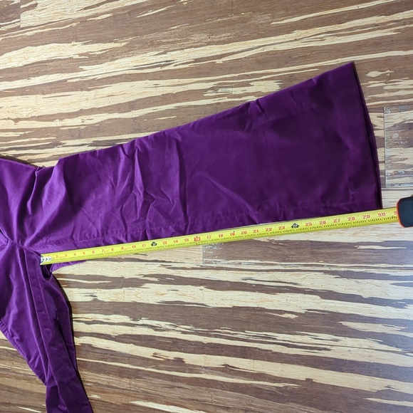 Theory Deep Purple Grape Velvet Wide Trousers - Picture 7 of 8